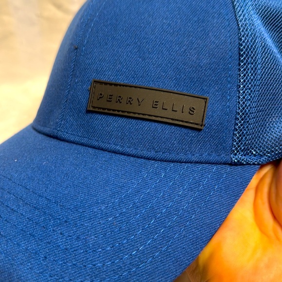 Men’s Perry Ellis Portfolio Snapback Hat Cap Sodalite NEW - Picture 2 of 6